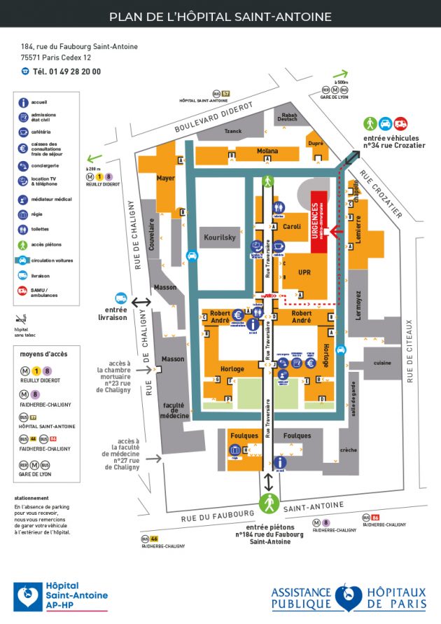 Venir à SaintAntoine Hôpital SaintAntoine APHP