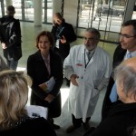 19 avril 2012 visite de Mireille FAUGERE du nouveau bâtiment de l'hôpital Tenon