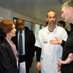 Mireille FAUGERE visite le nouveau bâtiment de l'hôpital Tenon